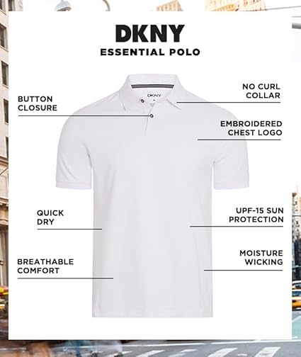 DKNY MENS ESSENTIAL POLO SHIRT